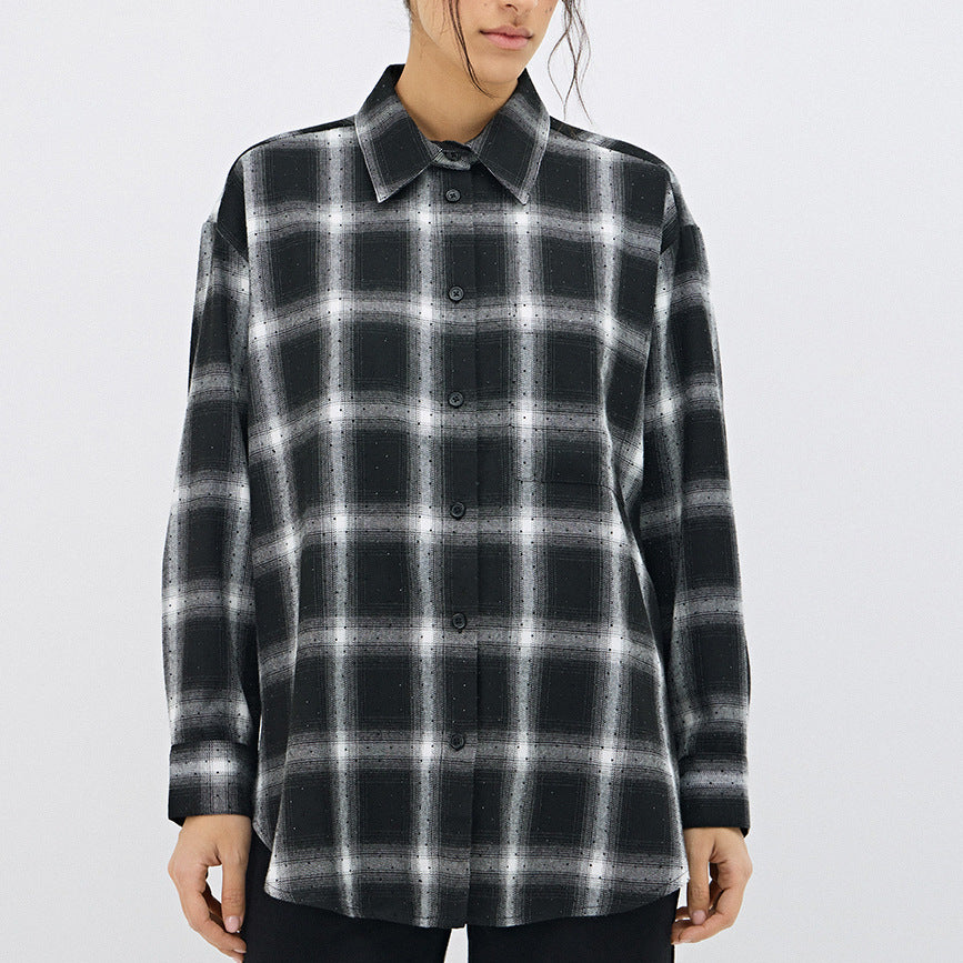 Damen Karoshemd mit lässigem Schnitt und soften Stoff Stalluxe