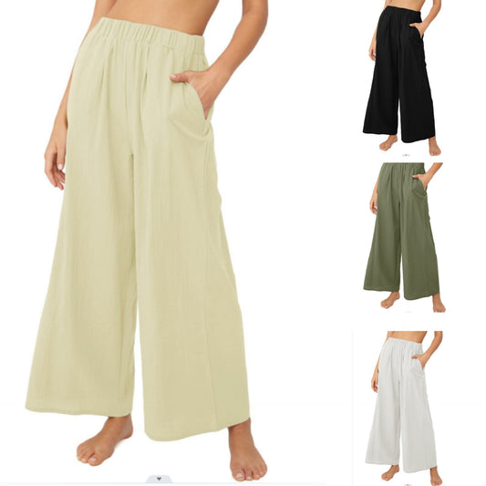 Damen Weite Beinform Entspannte Hose Stalluxe