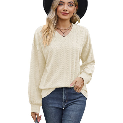 Damen Viskosepullover mit strukturiertem Kabelmuster und lässigem Schnitt Stalluxe