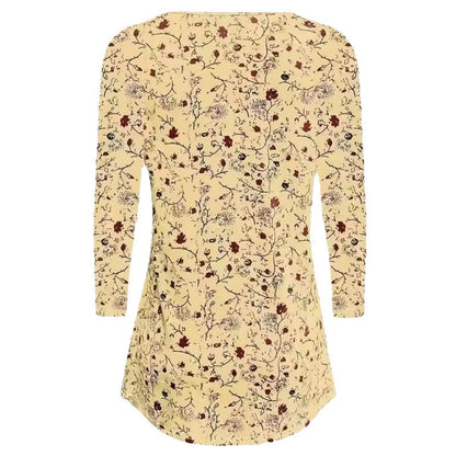 Damen Langarmshirt mit floralem Muster und A-Linien Schnitt Stalluxe