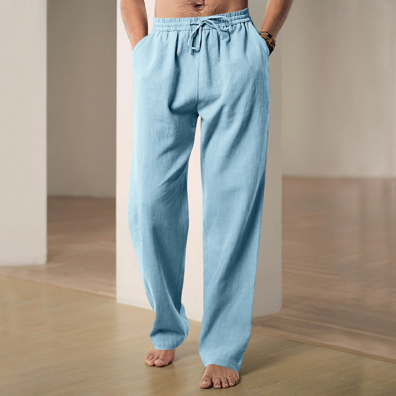 Herren bequeme Freizeithose mit verstellbarem Bund und atmungsaktivem Material Stalluxe