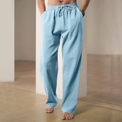 Herren bequeme Freizeithose mit verstellbarem Bund und atmungsaktivem Material Stalluxe