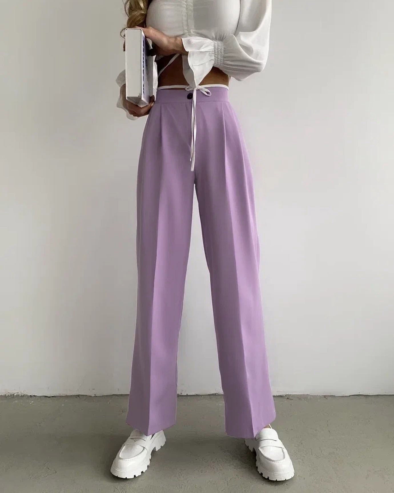 Damen Weite Palazzo-Hose mit elastischem Bund und praktischen Taschen Stalluxe