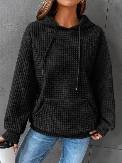 Damen luftiger Hoodie mit strukturiertem Gewebe und Kapuze Stalluxe