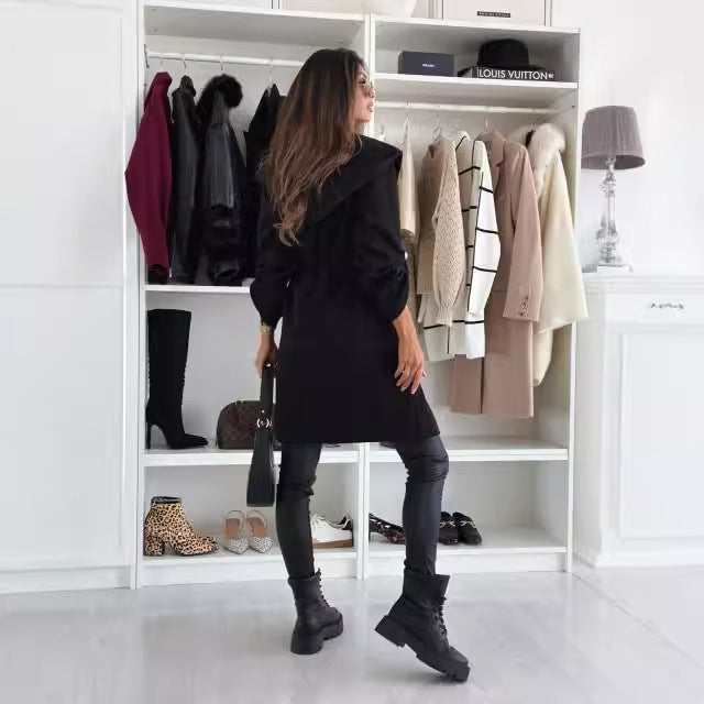 Damen modische Kapuzenjacke im Oversized-Stil Stalluxe