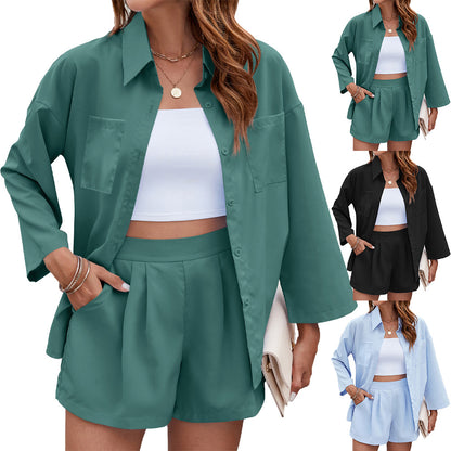 Damen elegantes und luftiges Zweiteiliges Set mit weitem Schnitt und praktischen Taschen Stalluxe