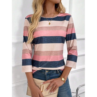 Damen Langarmshirt mit modischen Streifen Stalluxe