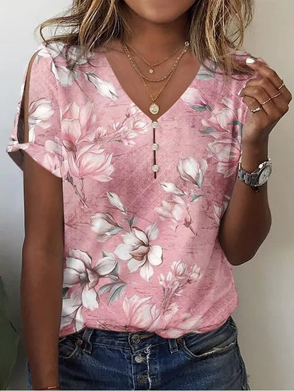 Damen Viskosebluse mit floralem Design und schicke Details Stalluxe
