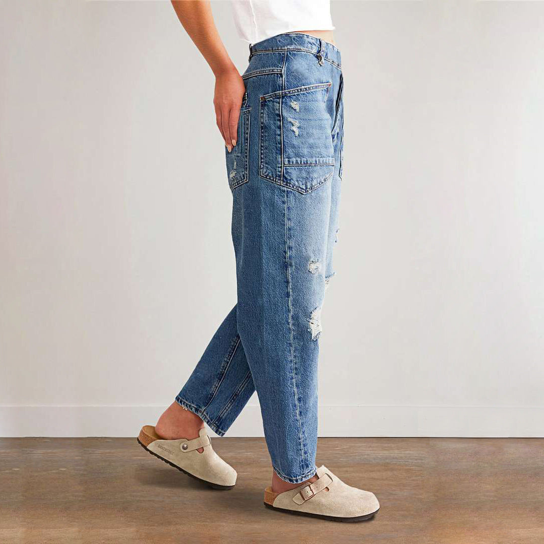 Damen Vintage Destroyed Jeans Stalluxe