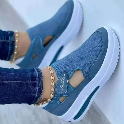 Damen Slip-On Sneakers mit rutschfester Sohle und atmungsaktiver Oberfläche Stalluxe