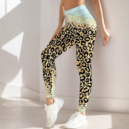Damen Sportliche Leggings mit floralen Akzenten und hohem Bund Stalluxe