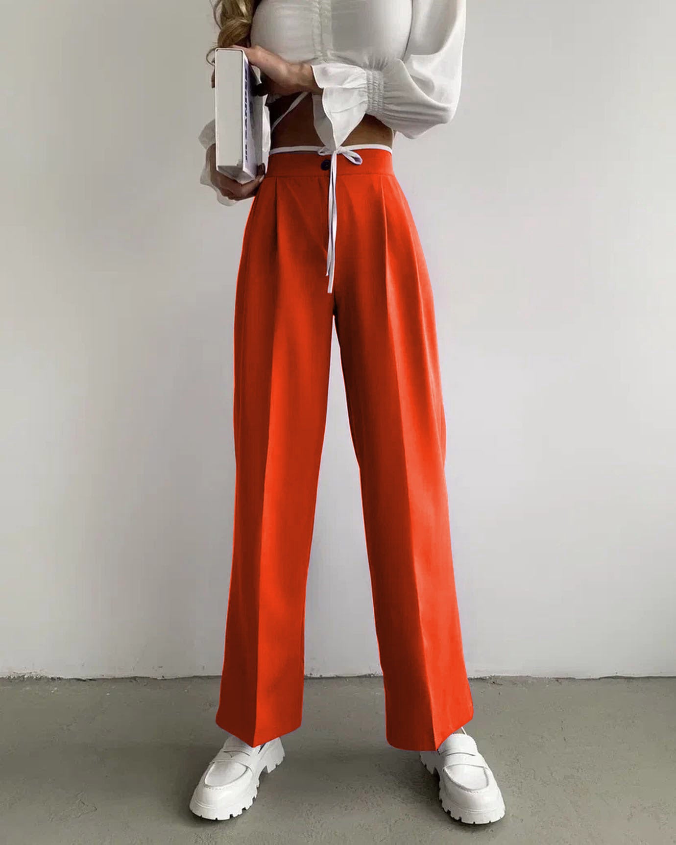 Damen Weite Palazzo-Hose mit elastischem Bund und praktischen Taschen Stalluxe