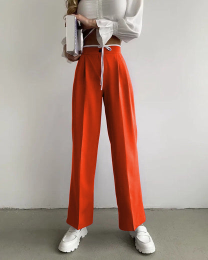 Damen Weite Palazzo-Hose mit elastischem Bund und praktischen Taschen Stalluxe