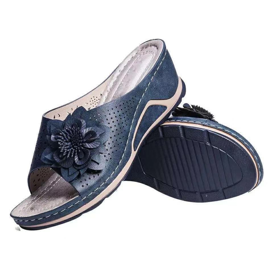 Damen modische Sandaletten mit floralen Details und komfortabler Sohle Stalluxe