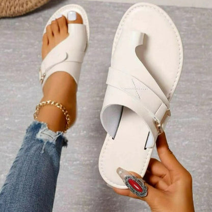 Damen Riemchen-Sandalen mit elastischem Riemen und komfortablem Fußbett Stalluxe