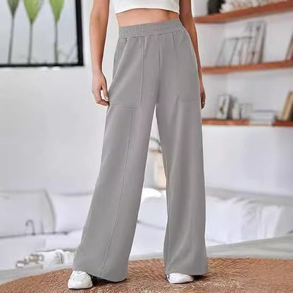Damen Weite Sporthose mit elastischem Bund und praktischen Seitentaschen Stalluxe