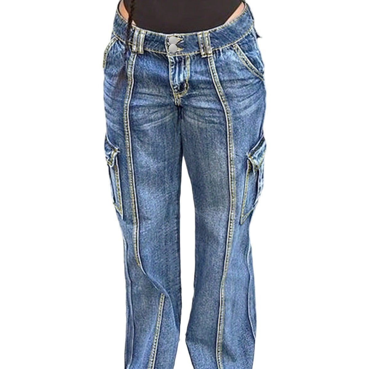 Damen Cargo-Jeans mit lässigem Schnitt und praktischen Taschen Stalluxe