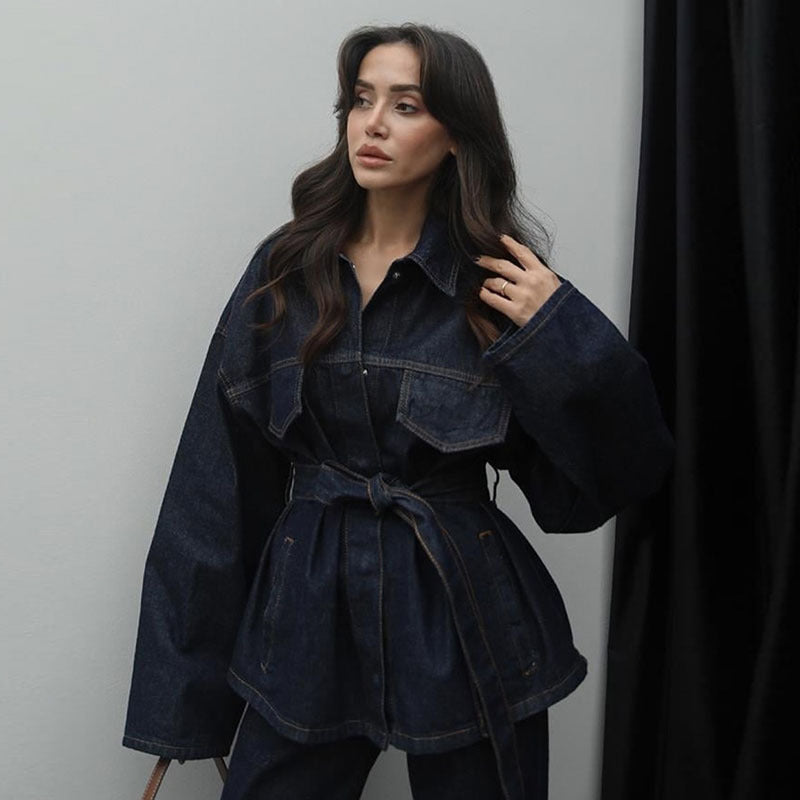 Damen Weite Jeans mit hohem Bund Stalluxe