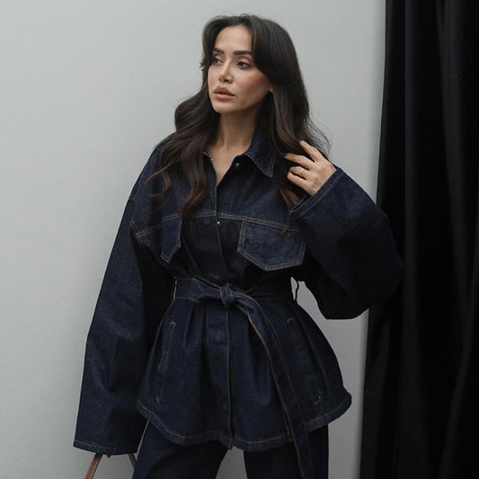 Damen Weite Jeans mit hohem Bund Stalluxe