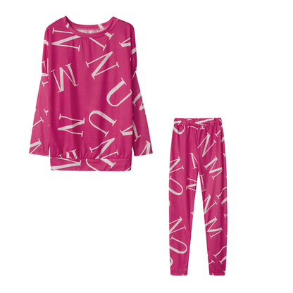 Damen Freizeit-Set mit grafischem Print und elastischem Bund Stalluxe