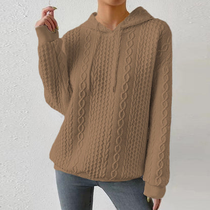 Damen Bequemer Kapuzenpulli mit strukturiertem Design Stalluxe