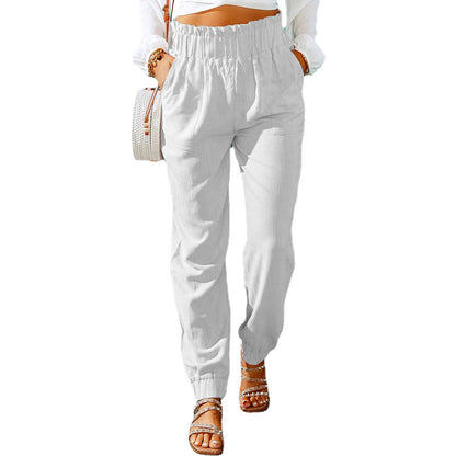 Damen Bequeme und elegante Sommerhose mit elastischem Bund und praktischen Taschen Stalluxe