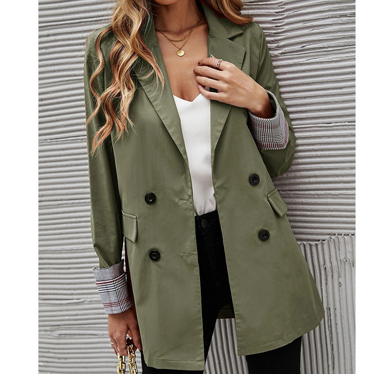 Damen Modischer Blazer mit doppelter Knopfleiste und eleganten Details Stalluxe