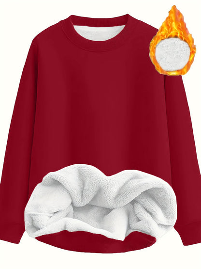 Damen Wärmendes Sweatshirt mit flauschigem Innenfutter Stalluxe