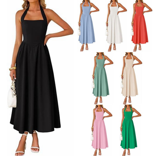 Damen Maxi-Kleid mit trägerlosem Design Stalluxe