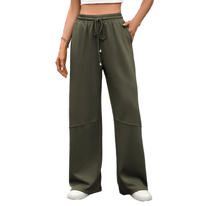 Damen Weite Freizeithose mit elastischem Bund und seitlichen Taschen Stalluxe