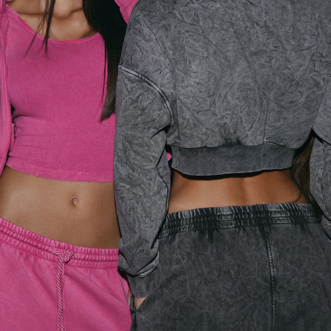 Damen Sportliches Sweatshirt- und Hosen-Set Stalluxe Dunkelgrau