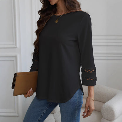 Damen modisches Oberteil mit eleganten Lochdetails Stalluxe