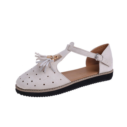 Damen elegante Ballerinas mit modischem Quastendetail und verstellbarem Riemen Stalluxe