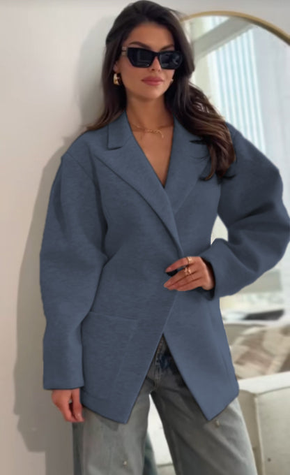 Damen Oversize Blazerjacke mit elegantem Schnitt und voluminösen Ärmeln Stalluxe
