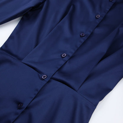 Damen elegantes kurzärmliges Kleid mit tiefem V-Ausschnitt und schmalem Schnitt Stalluxe