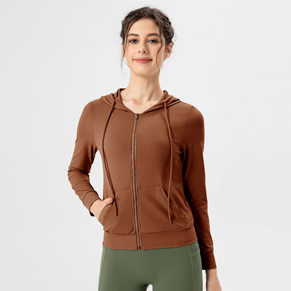 Damen Sportliche Kapuzenjacke mit Reißverschluss und praktischen Taschen Stalluxe
