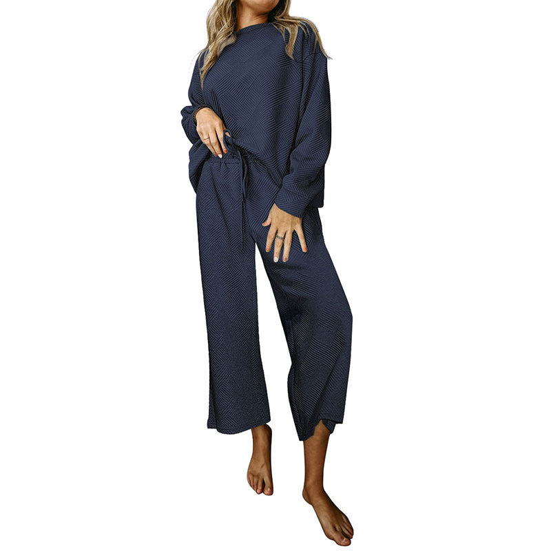 Damen Lounge-Outfit mit elegantem Strukturmuster Stalluxe
