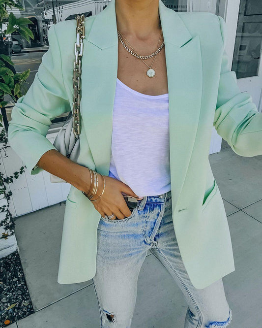 Damen Modischer Oversized Blazer mit strukturiertem Design und praktischen Taschen Stalluxe