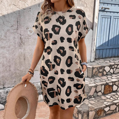 Damen lässiges Leo-Kleid Stalluxe