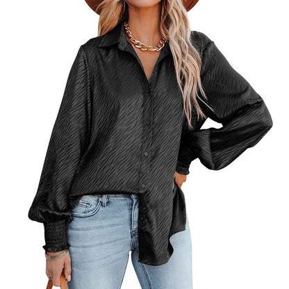 Damen Bluse mit lässigem Schnitt und voluminösen Ärmeln Stalluxe