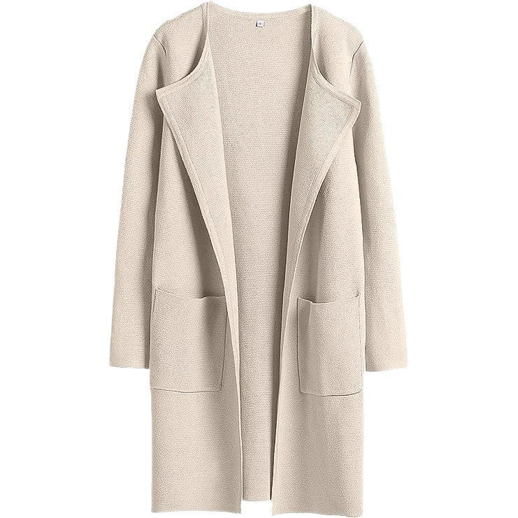 Damen Strickmantel mit lässigem Schnitt und praktischen Taschen Stalluxe