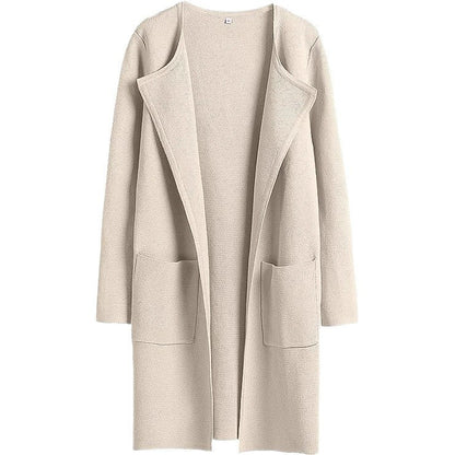 Damen Strickmantel mit lässigem Schnitt und praktischen Taschen Stalluxe