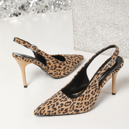 Damen Sling-Pumps mit Leopardenmuster von Stalluxe