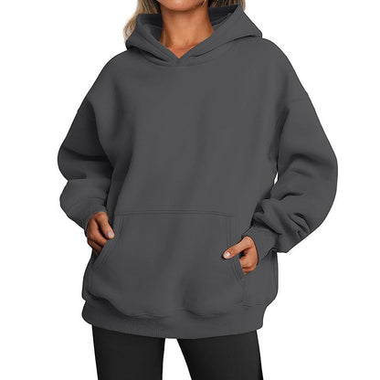 Damen Hoodie mit integriertem Taschen-Design und weichem Innenfutter Stalluxe