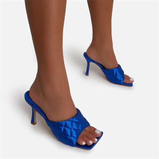Damen elegante Mules mit leichter Sohle und geflochtenem Obermaterial Stalluxe