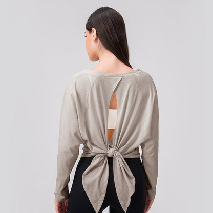Damen Sportoberteil mit innovativem Rückenknotendesign Stalluxe