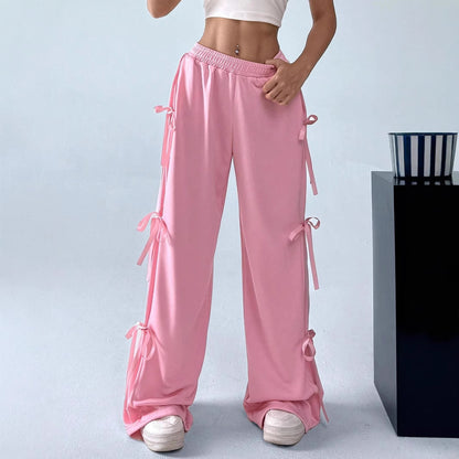 Damen Cargo-Hose mit trendigem Leopardenmuster und seitlichen Bändern Stalluxe