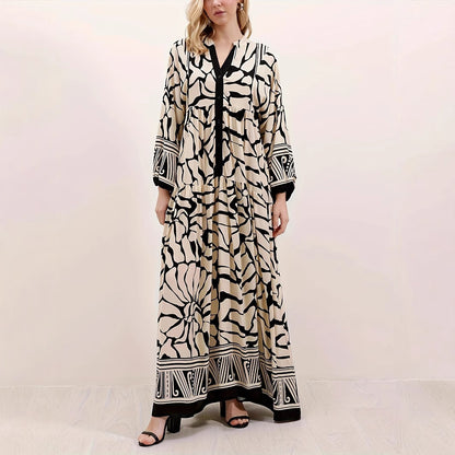 Damen Maxikleid im Boho-Stil mit floralem Design Stalluxe