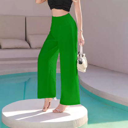 Damen Luftige weite Chinos mit elastischem Bund Stalluxe