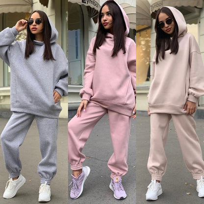 Women's Cozy Hooded Sweatpants Set Stalluxe